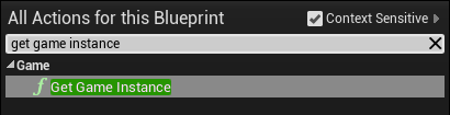 Get the game instance through a blueprint node