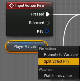 Splitting the struct pin