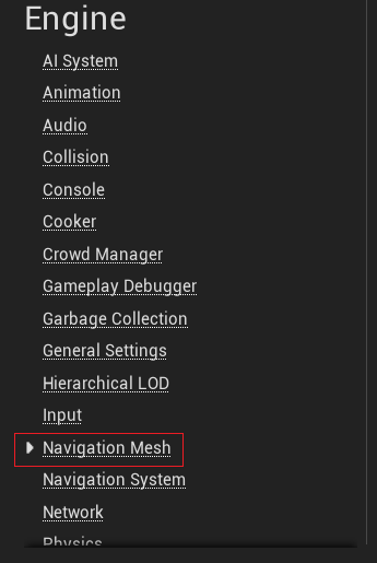 Navigation Mesh settings