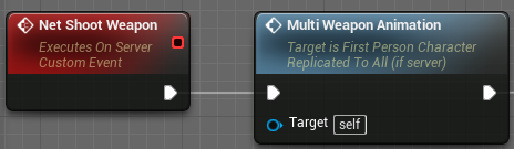 Running the Multi Weapon Animation event from the server to sync all animations and sounds for all clients