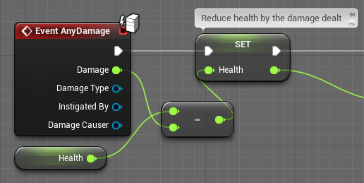 Calculating the remaining health after dealing the damage