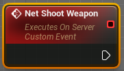 The custom network compatible Net Shoot Weapon event