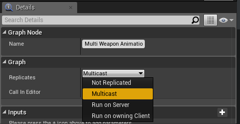 Changing the replicates property of the event to Multicast