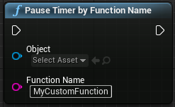 Pausing the timer by function name