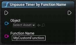 Un pausing the timer by function name