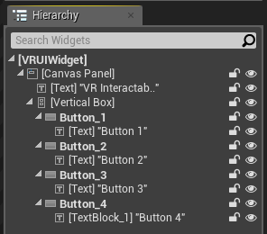 Finished widget hierarchy
