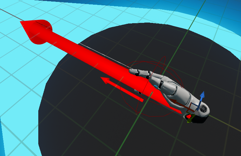 Visualising the widget interaction component's interaction distance