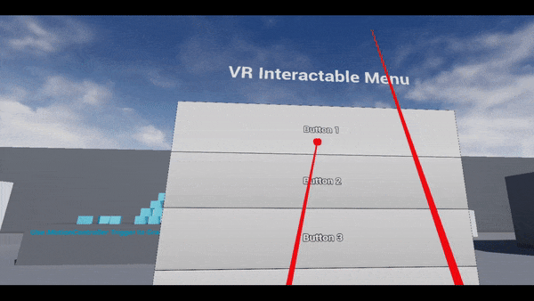 Demonstration of the VR Widget interaction system developed during this guide.