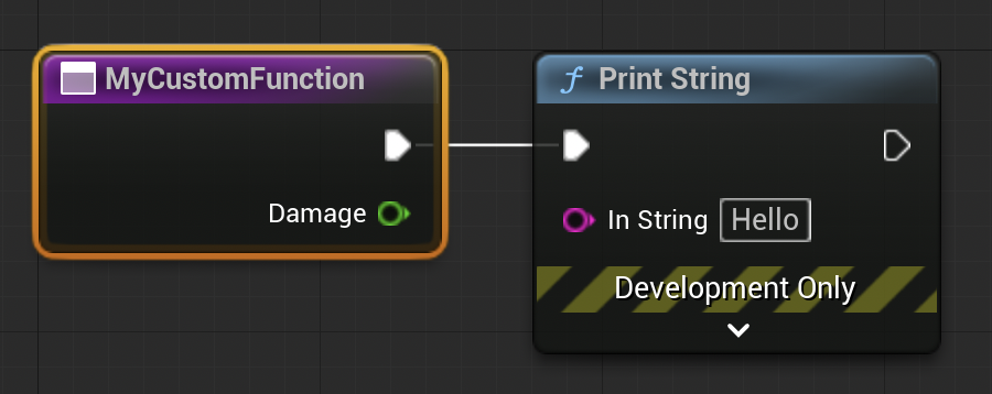 The function now has the Damage input parameter