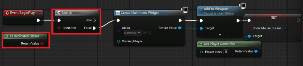 Adding the Is Dedicated Server check to the main menu creation
