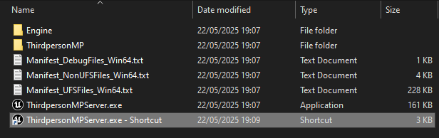 Adding a shortcut to the executable