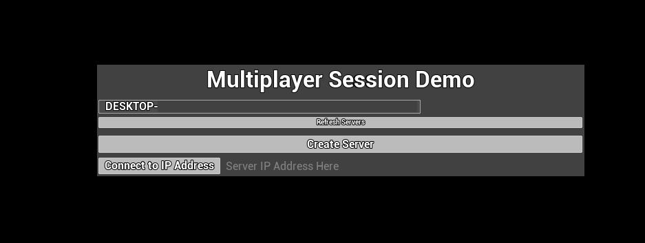 Connecting to the dedicated server session