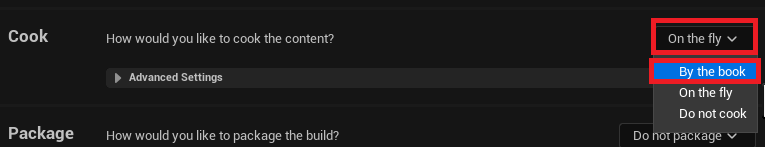 Changing the cook option from on the fly to by the book